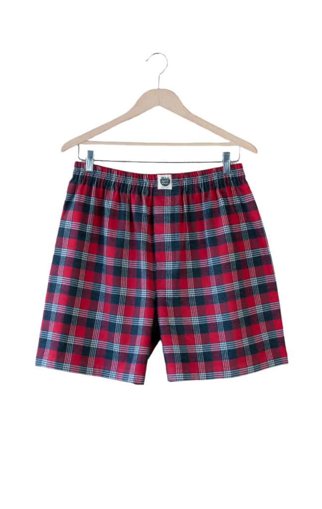 Pancake Bay Plaid Flannel Sleep Shorts