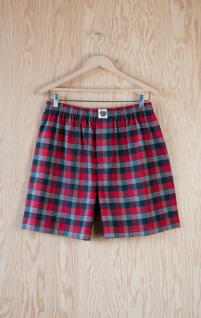 Sleep Shorts - Pancake Bay Plaid Flannel– 49th Apparel