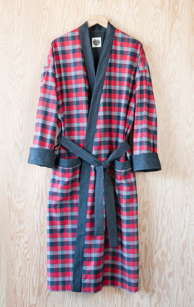 Men's Robe - Pancake Bay Plaid Flannel– 49th Apparel