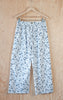 Lucy Pajama Set, Blue and White Floral Design, Sustainably and Ethically Made by Small Business 49th Apparel in Northern Ontario