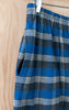 Closeup of Pocket On Pant of Men's Classic Pajama Set - Pancake Bay Plaid Flannel - Lake Blue - Handmade, Ethically Made, and Sustainably Made by a Small, Local Business in Sault Ste Marie, Ontario, Canada - 49th Apparel
