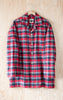 Full View of Shirt of Men's Classic Pajama Set - Pancake Bay Plaid Flannel - Red - Handmade, Ethically Made, and Sustainably Made by a Small, Local Business in Sault Ste Marie, Ontario, Canada - 49th Apparel