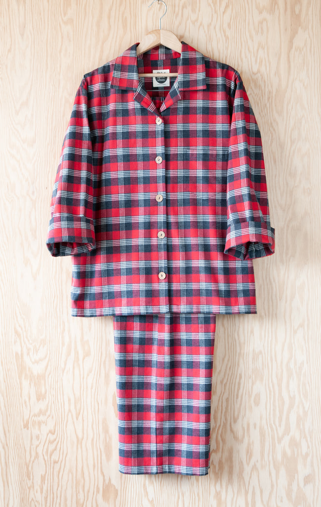 Plaid Pajamas - Red/white plaid - Ladies